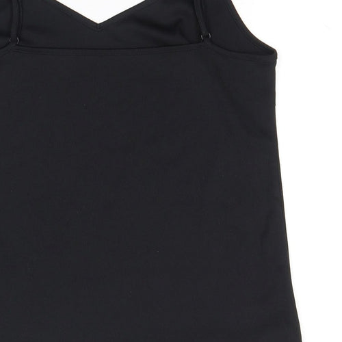 Marks and Spencer Womens Black Polyester Camisole Tank Size 8 V-Neck