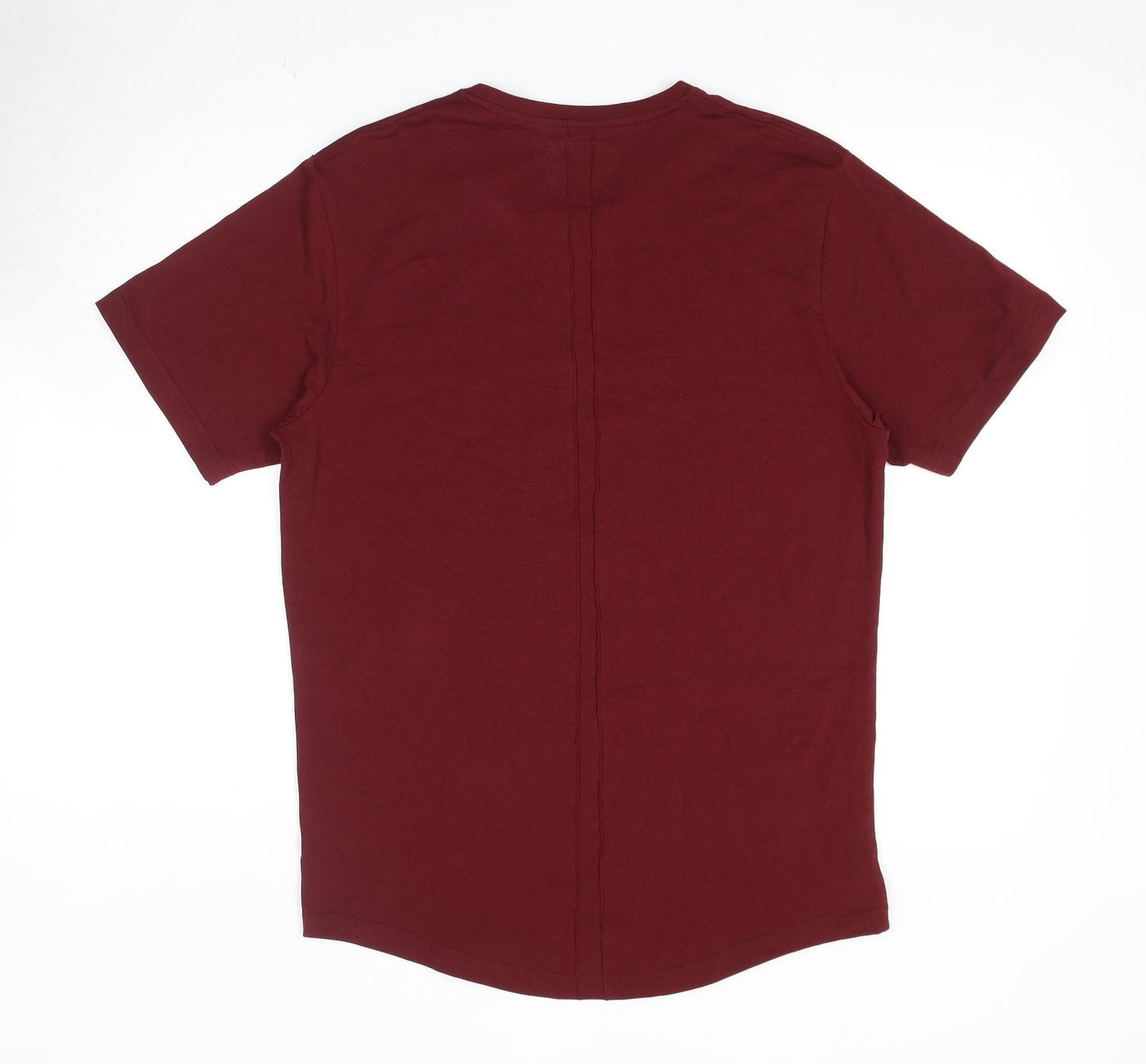 Pangaea Mens Red Cotton T-Shirt Size M Crew Neck