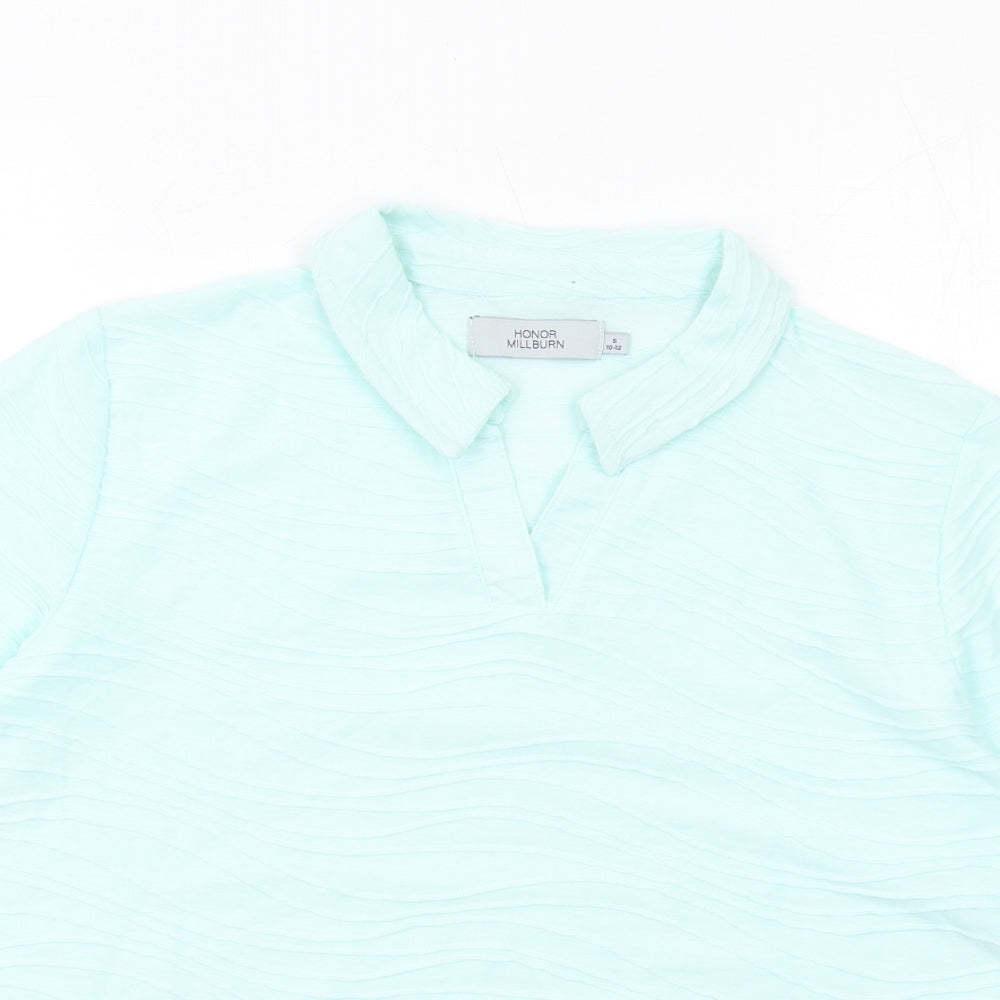 Honor Millburn Womens Green Polyester Basic Polo Size 10 Collared - Size 10-12