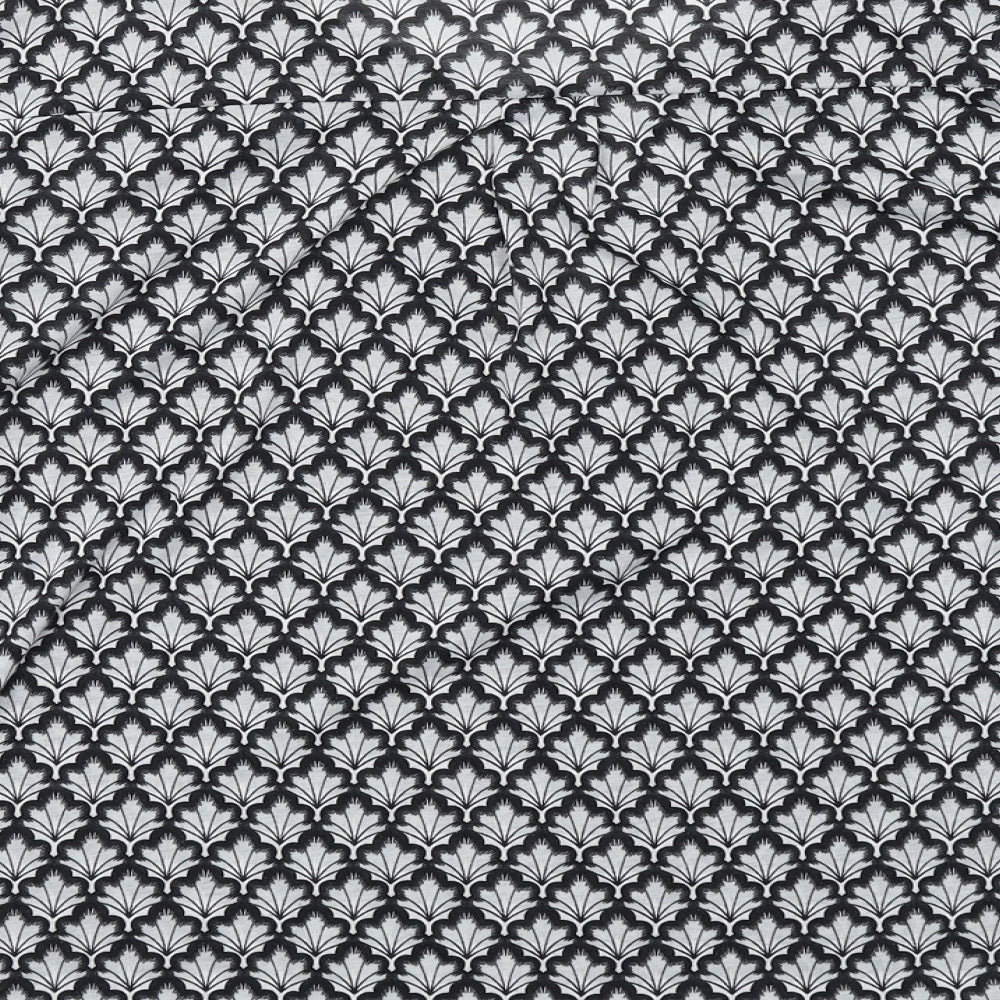 H&M Womens Grey Geometric Polyester Basic Blouse Size XL V-Neck