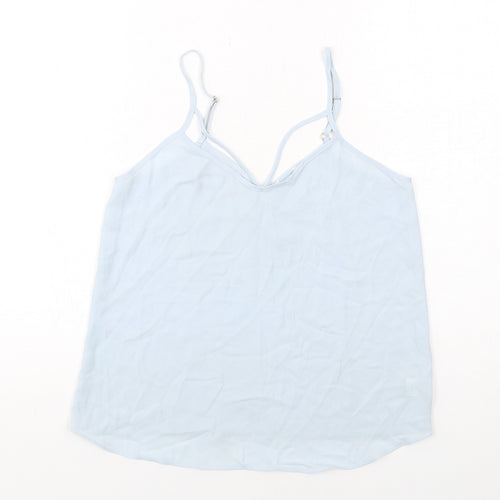 River Island Womens Blue Polyester Camisole Tank Size 6 V-Neck