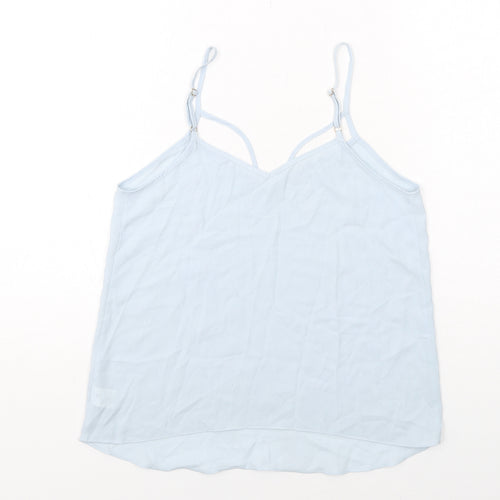 River Island Womens Blue Polyester Camisole Tank Size 6 V-Neck