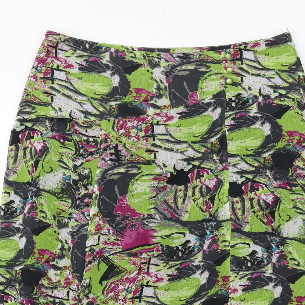 Steilmann Womens Multicoloured Geometric Polyester Swing Skirt Size 18 Zip