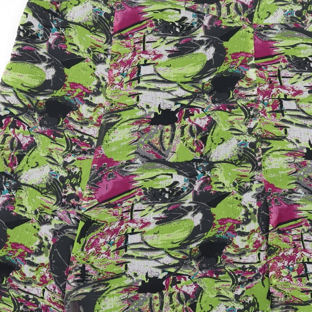Steilmann Womens Multicoloured Geometric Polyester Swing Skirt Size 18 Zip