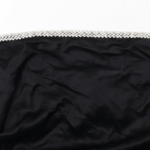 Zara Womens Black Viscose Cropped Blouse Size 2XL Square Neck - Strapless