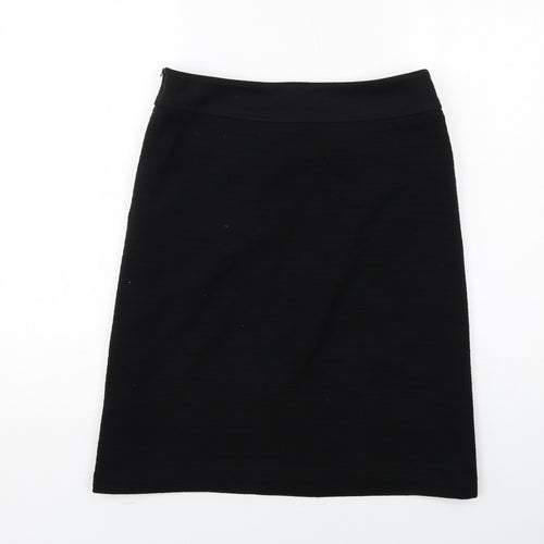 Marks and Spencer Womens Black Acrylic Straight & Pencil Skirt Size 12 Zip