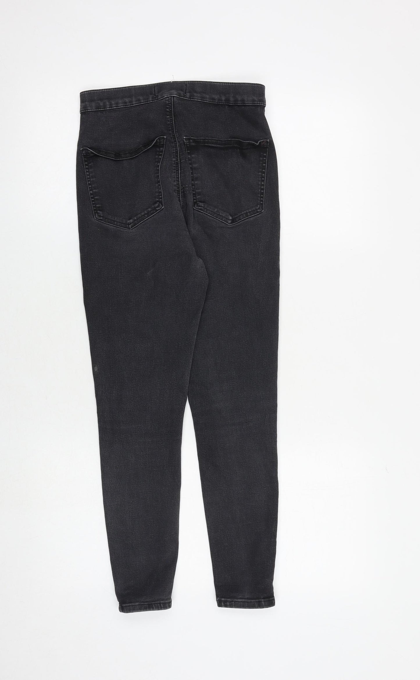 Topshop Womens Grey Cotton Skinny Jeans Size 24 in Slim Zip