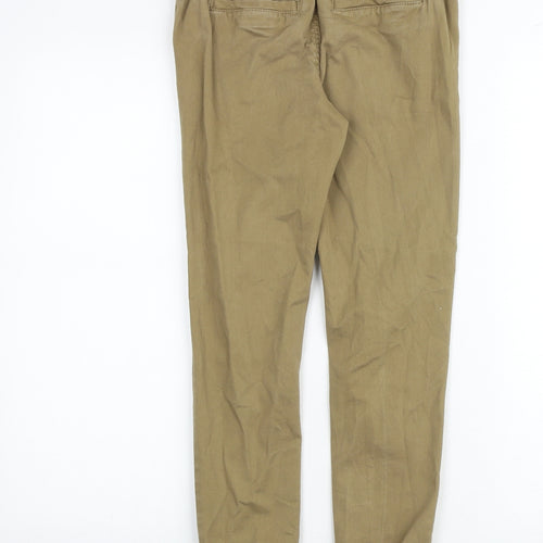 US Polo Assn. Boys Brown Cotton Jogger Trousers Size 9-10 Years Regular Drawstring