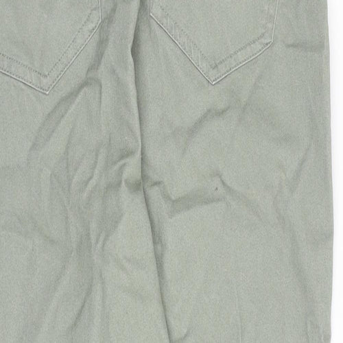 INTUITION Womens Green Cotton Cropped Jeans Size 14 Regular