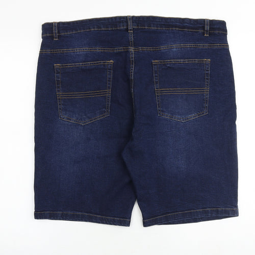 Jacamo Mens Blue Cotton Chino Shorts Size 42 in Regular Zip