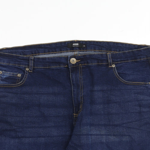 Jacamo Mens Blue Cotton Chino Shorts Size 42 in Regular Zip
