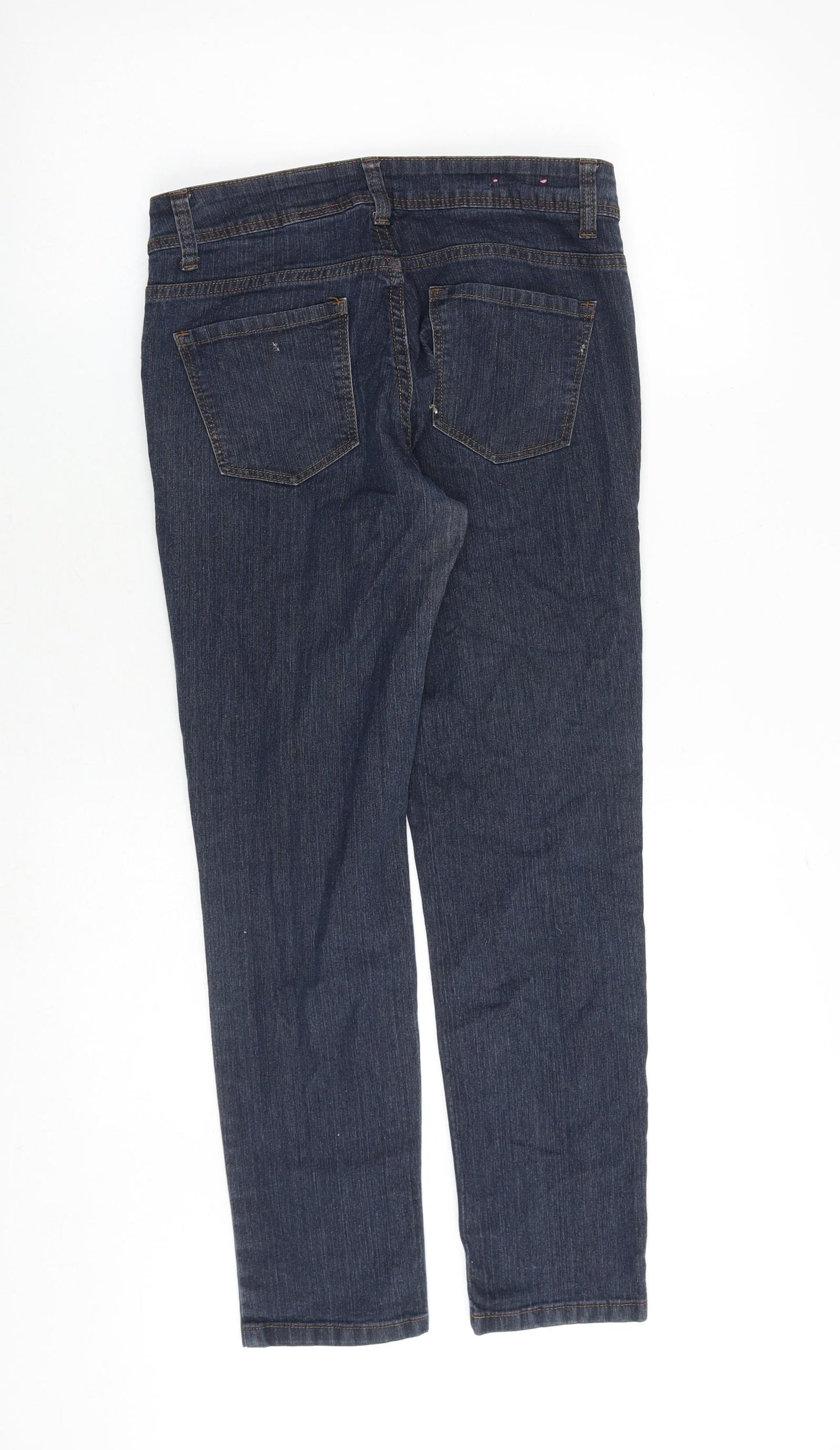 YESYES Womens Blue Cotton Tapered Jeans Size 10 Regular Zip