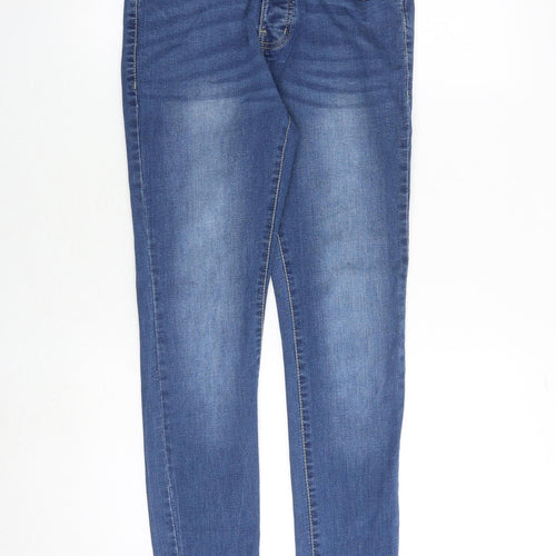 Boohoo Mens Blue Cotton Skinny Jeans Size 30 in Slim Button