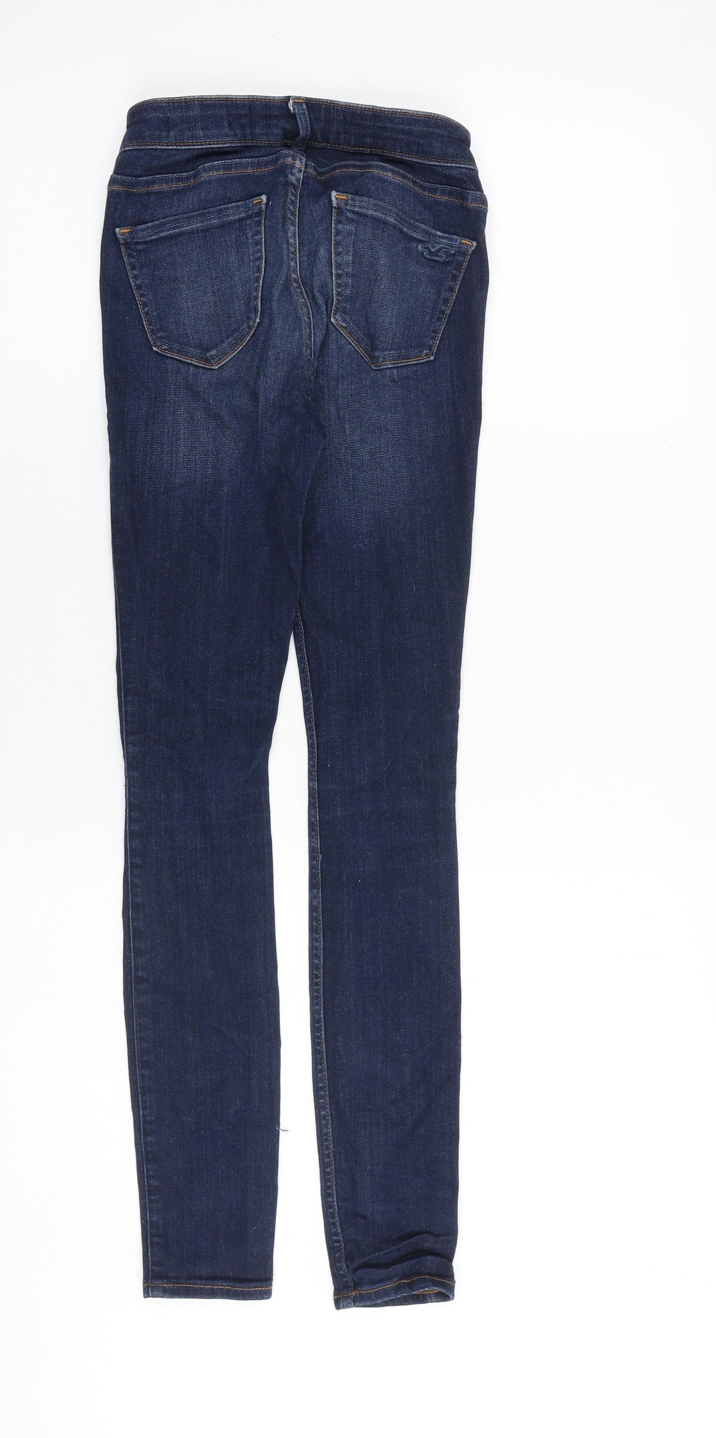 Hollister Womens Blue Cotton Skinny Jeans Size 23 in Regular Zip