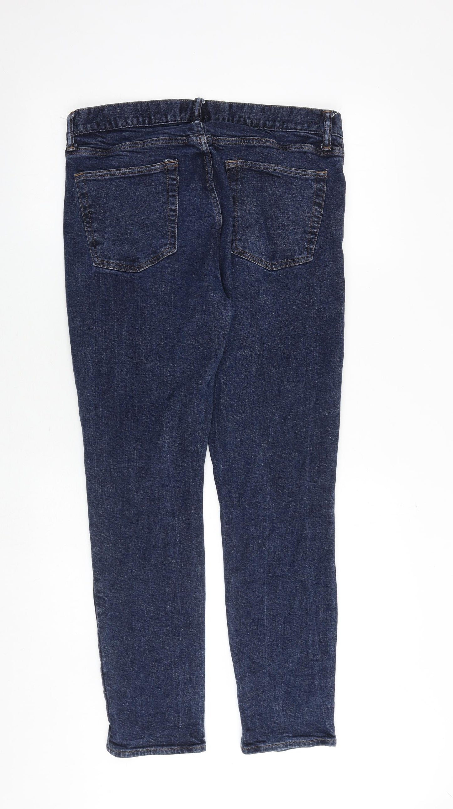 Gap Mens Blue Cotton Skinny Jeans Size 34 in L32 in Regular Zip