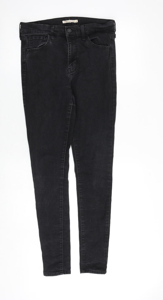 Levis Womens Black Cotton Skinny Jeans Size 31 in Slim Zip