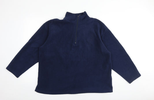 Best Basics Womens Blue Polyester Pullover Sweatshirt Size 18 Zip - Size 18-20