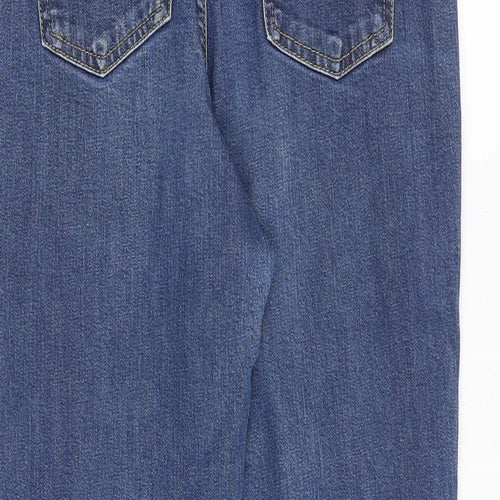 Boden Womens Blue Cotton Straight Jeans Size 10 Regular Zip