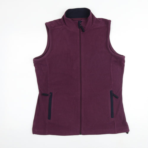 Crane Womens Purple Gilet Jacket Size 16 Zip