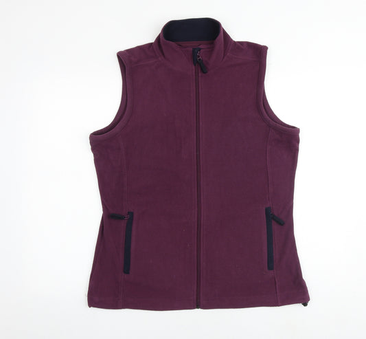 Crane Womens Purple Gilet Jacket Size 16 Zip
