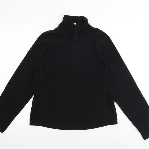 Gap Womens Black Polyester Pullover Sweatshirt Size S Zip
