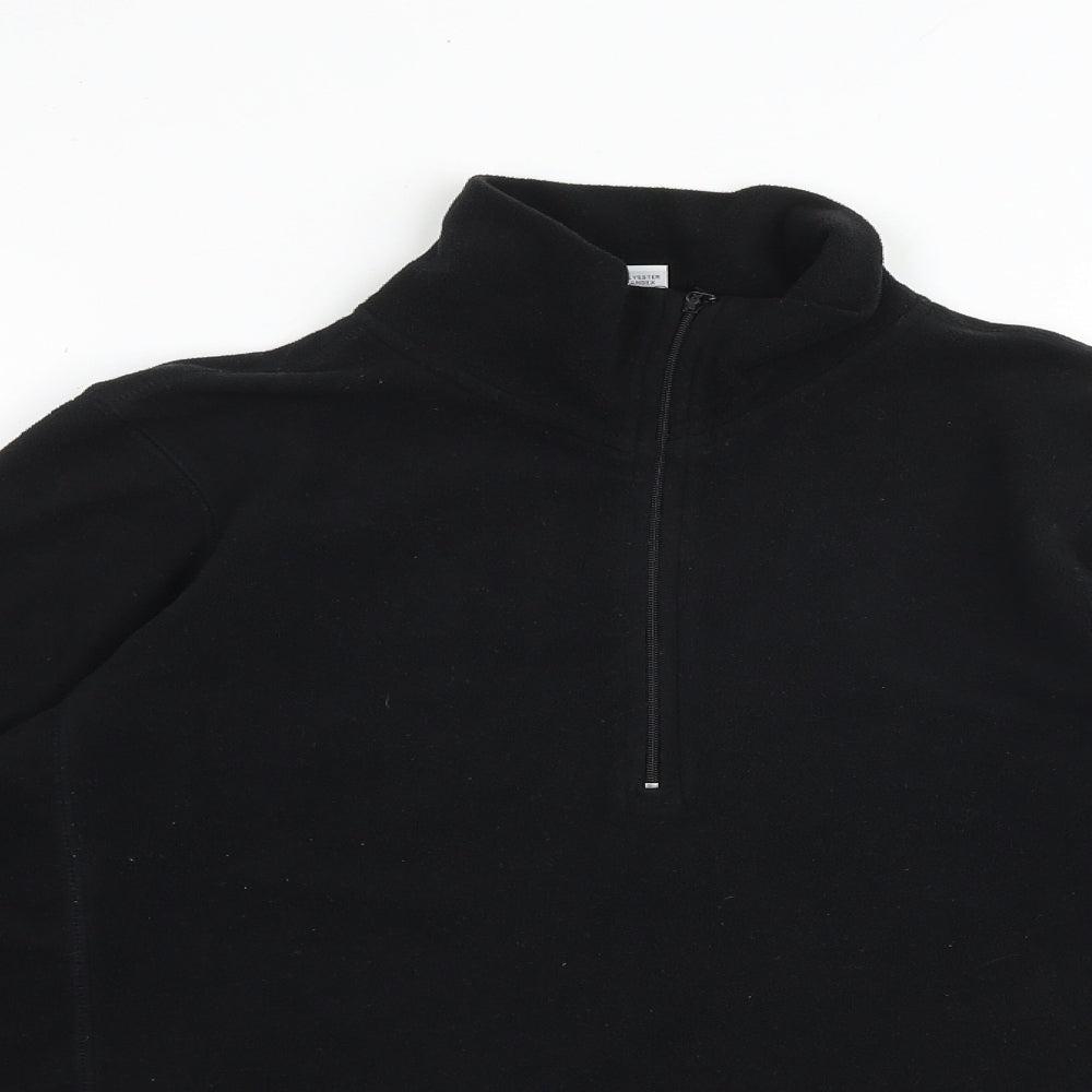 Gap Womens Black Polyester Pullover Sweatshirt Size S Zip