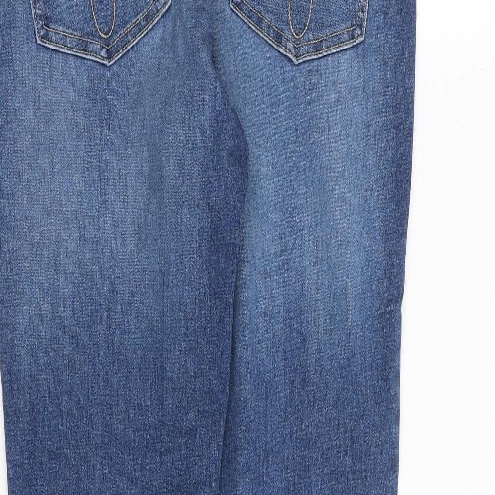 Calvin Klein Womens Blue Cotton Skinny Jeans Size 8 Regular Zip