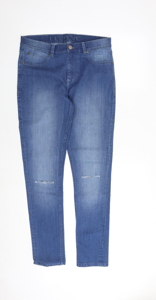 Le Breve Womens Blue Cotton Skinny Jeans Size 32 in Regular Zip
