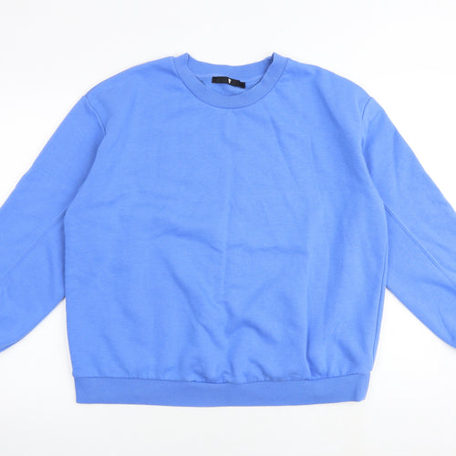 Very Womens Blue Cotton Pullover Sweatshirt Size 18 Pullover