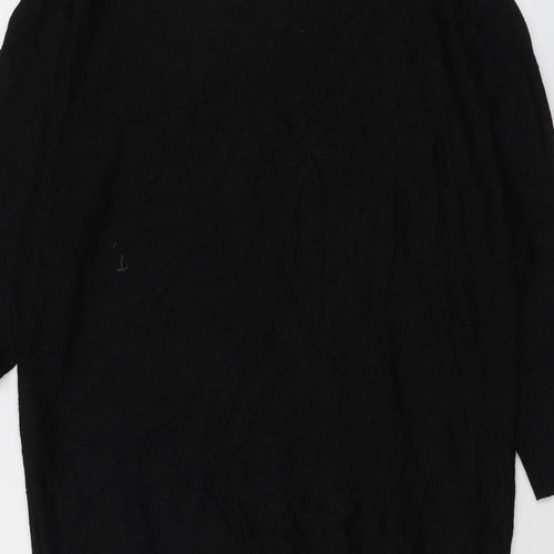 Wallis Womens Black Boat Neck Viscose Pullover Jumper Size M