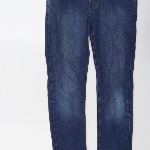 Lyle & Scott Boys Blue Cotton Straight Jeans Size 12-13 Years Regular Button