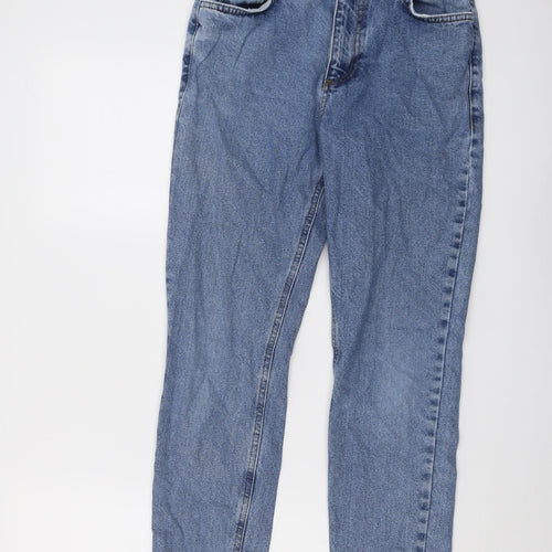 Reclaimed Vintage Womens Blue Cotton Straight Jeans Size 28 in L26 in Regular Button