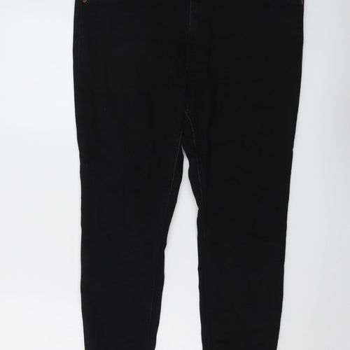 Marks and Spencer Womens Black Cotton Skinny Jeans Size 16 L25 in Regular Button