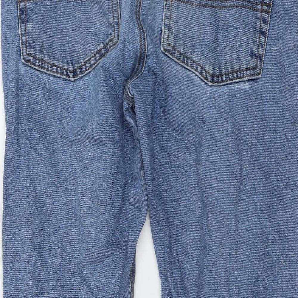 Reclaimed Vintage Womens Blue Cotton Tapered Jeans Size 28 in L26 in Regular Button