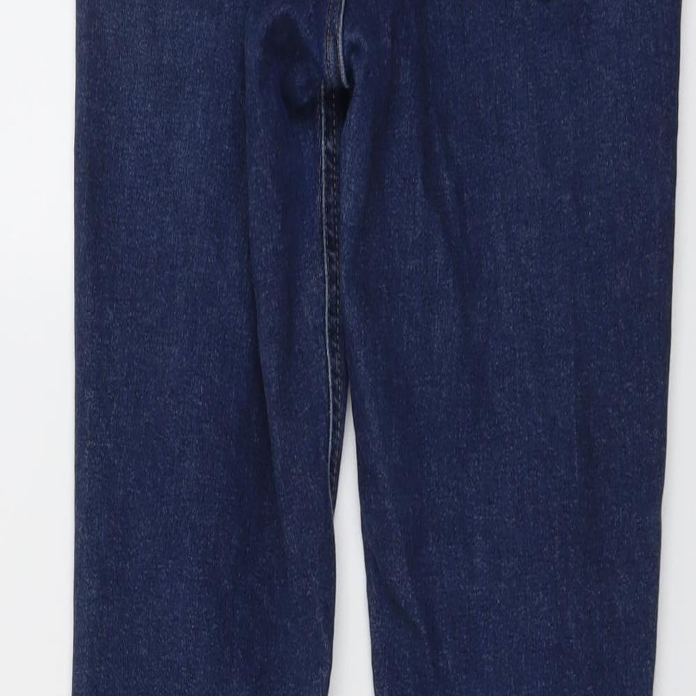 Topshop Womens Blue Cotton Skinny Jeans Size 28 in L26 in Regular Button