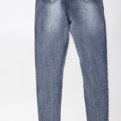 Denim Wise Womens Blue Cotton Skinny Jeans Size 8 L26 in Regular Button
