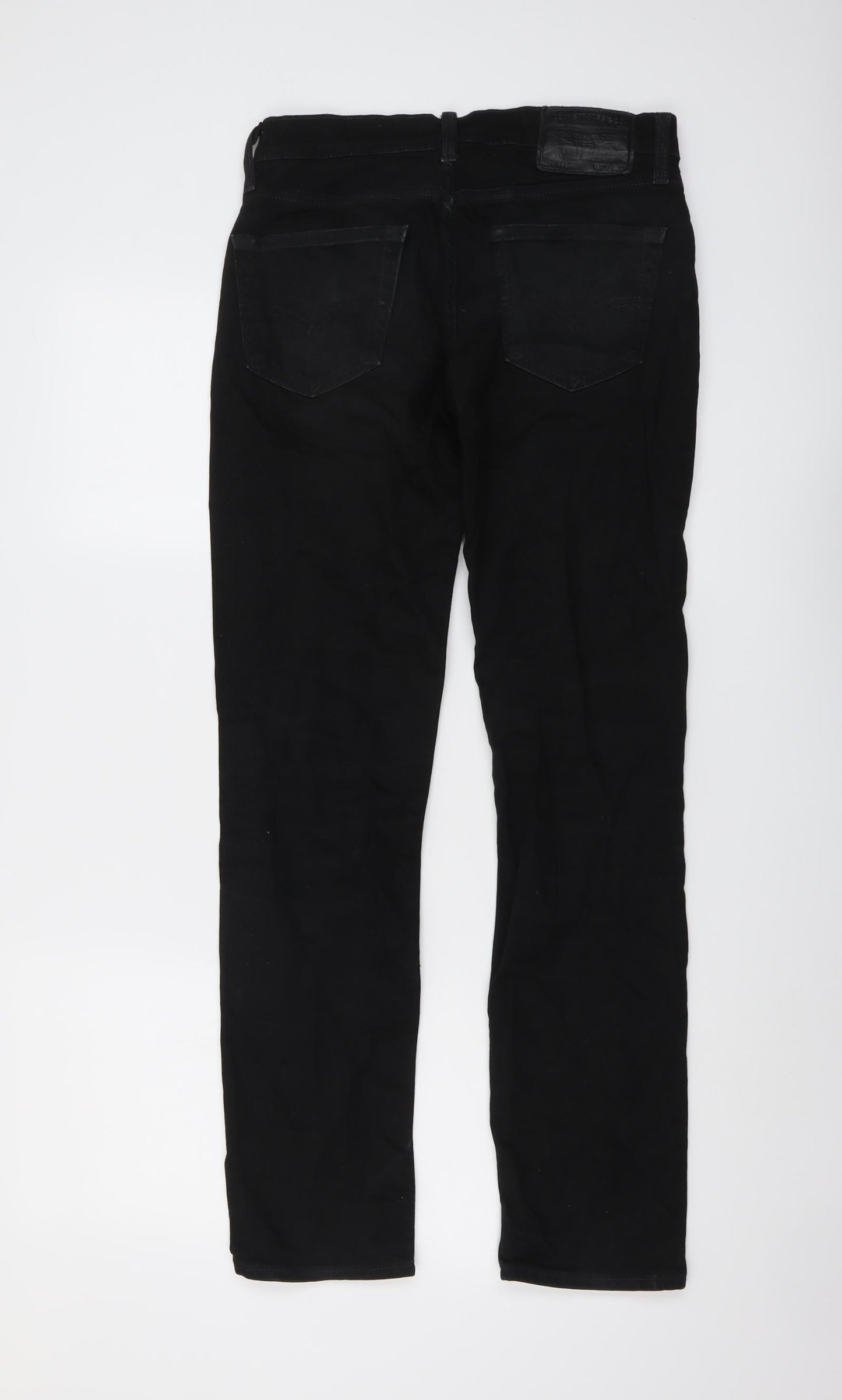 Levi's Mens Black Cotton Straight Jeans Size 29 in L32 in Regular Button