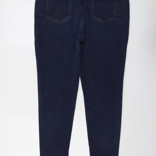 Jasper Conran Womens Blue Cotton Skinny Jeans Size 18 L29 in Regular Button