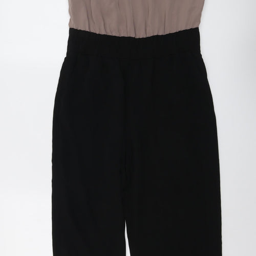H&M Womens Black Polyester Jumpsuit One-Piece Size 8 Pullover