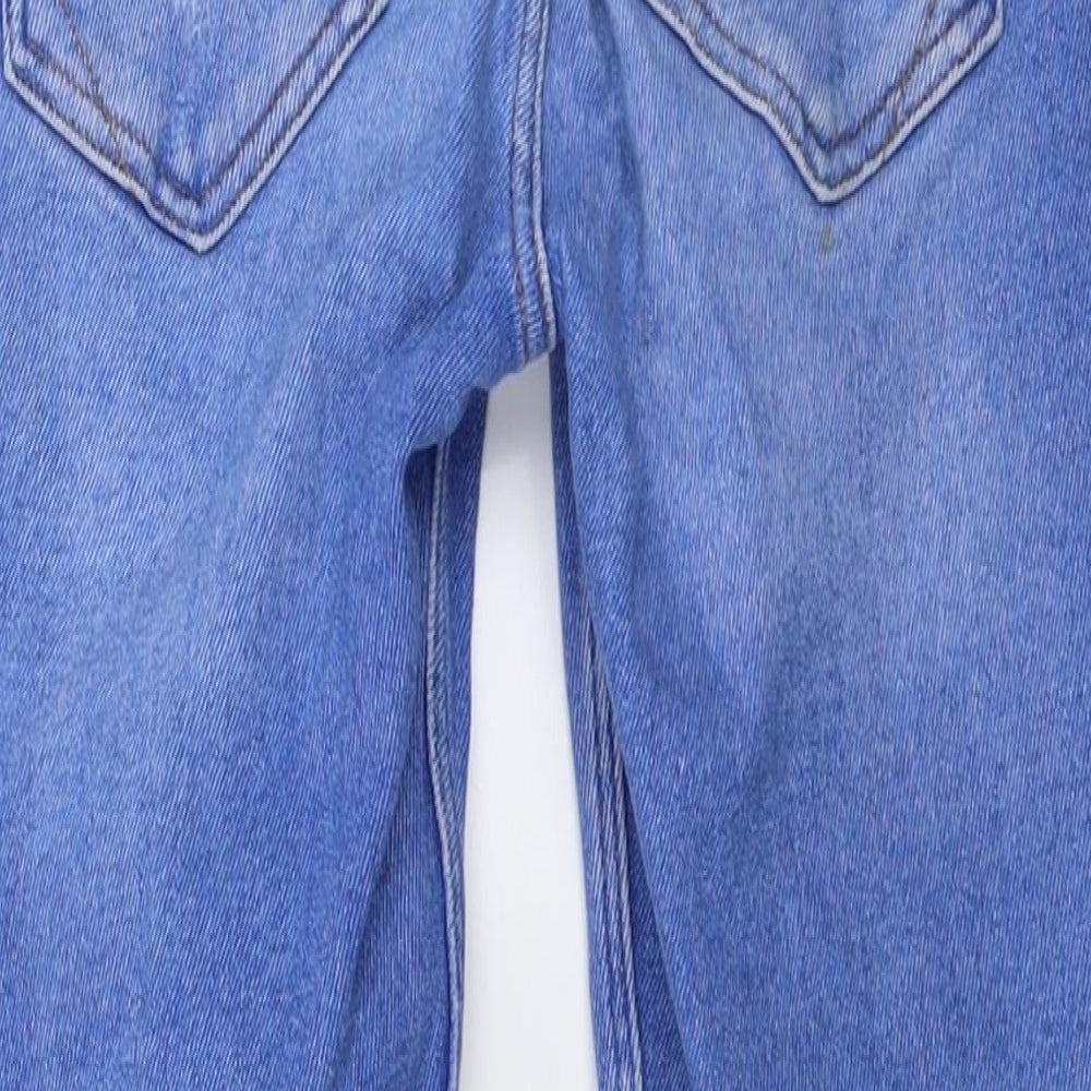 River Island Womens Blue Cotton Skinny Jeans Size 8 L27 in Regular Button