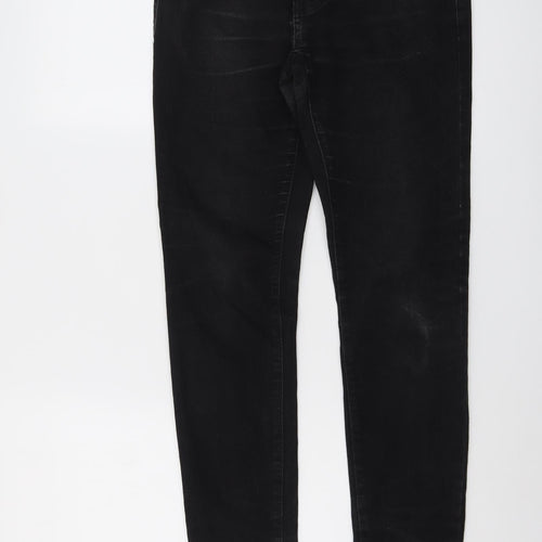 Boohoo Mens Black Cotton Skinny Jeans Size 30 in L33 in Regular Button