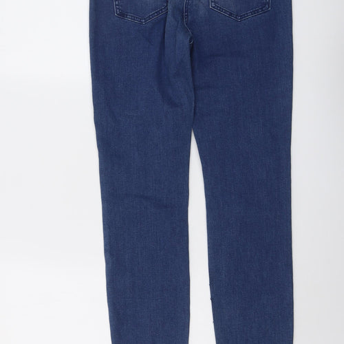 Seed Womens Blue Cotton Skinny Jeans Size 10 L29 in Regular Button