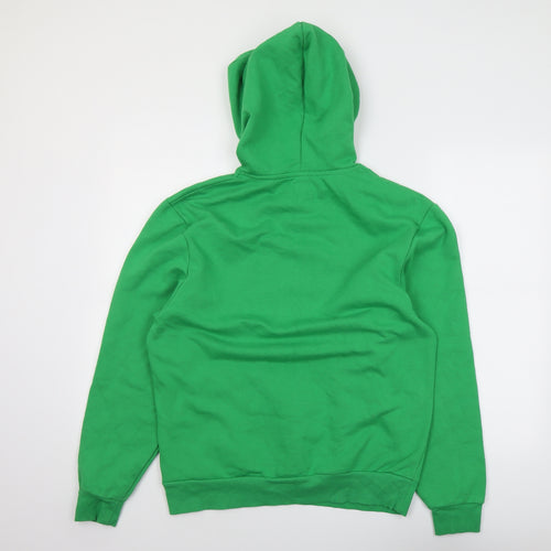 River Island Mens Green Cotton Pullover Hoodie Size S