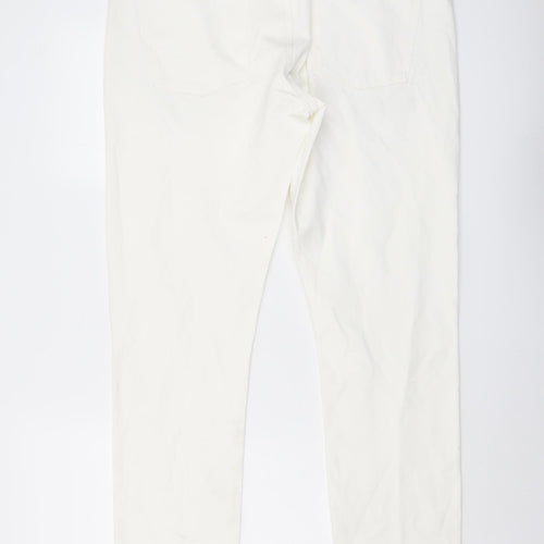 H&M Mens Ivory Cotton Straight Jeans Size 36 in L31 in Regular Button