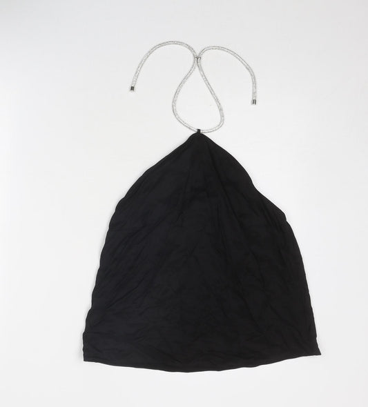 H&M Womens Black Viscose Basic Blouse Size S Halter