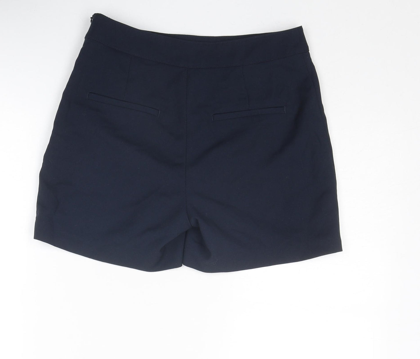 H&M Womens Blue Polyester Sailor Shorts Size 8 Regular Zip