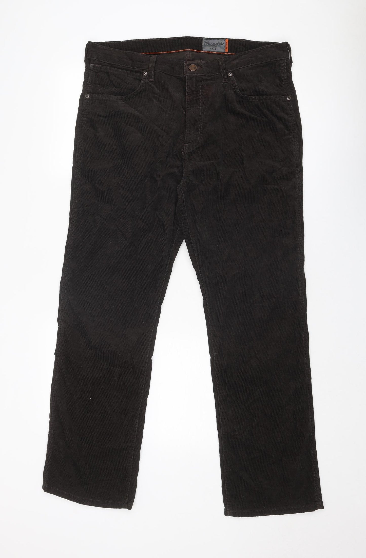 Wrangler Mens Brown Cotton Snow Pants Trousers Size 36 in Regular Zip
