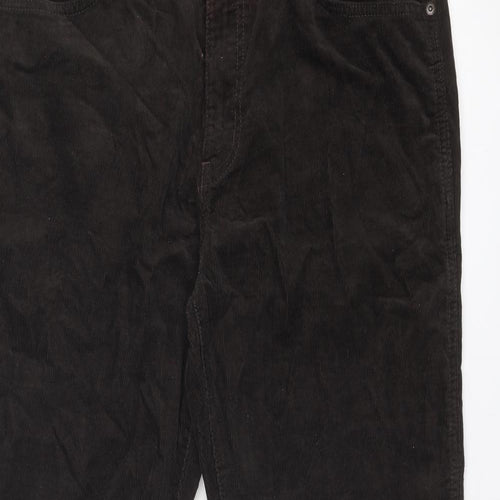 Wrangler Mens Brown Cotton Snow Pants Trousers Size 36 in Regular Zip