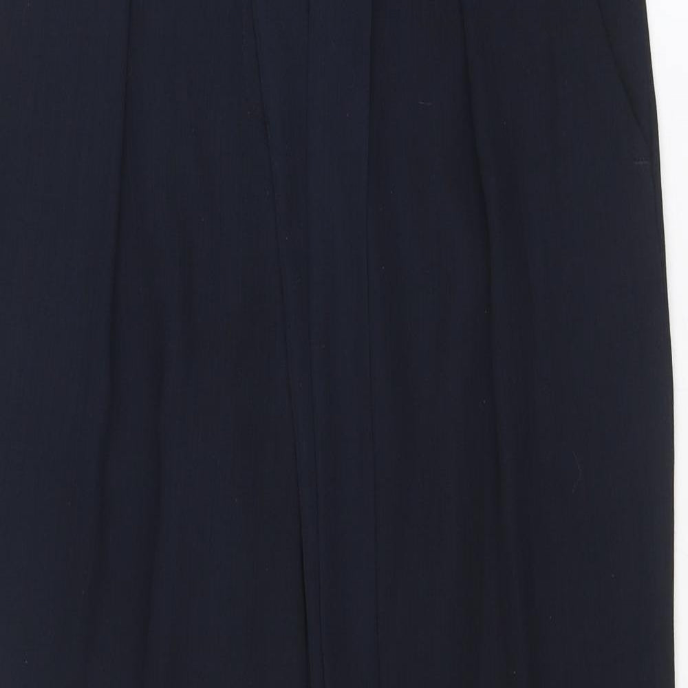 River Island Womens Blue Polyester Capri Trousers Size 10 Regular Zip