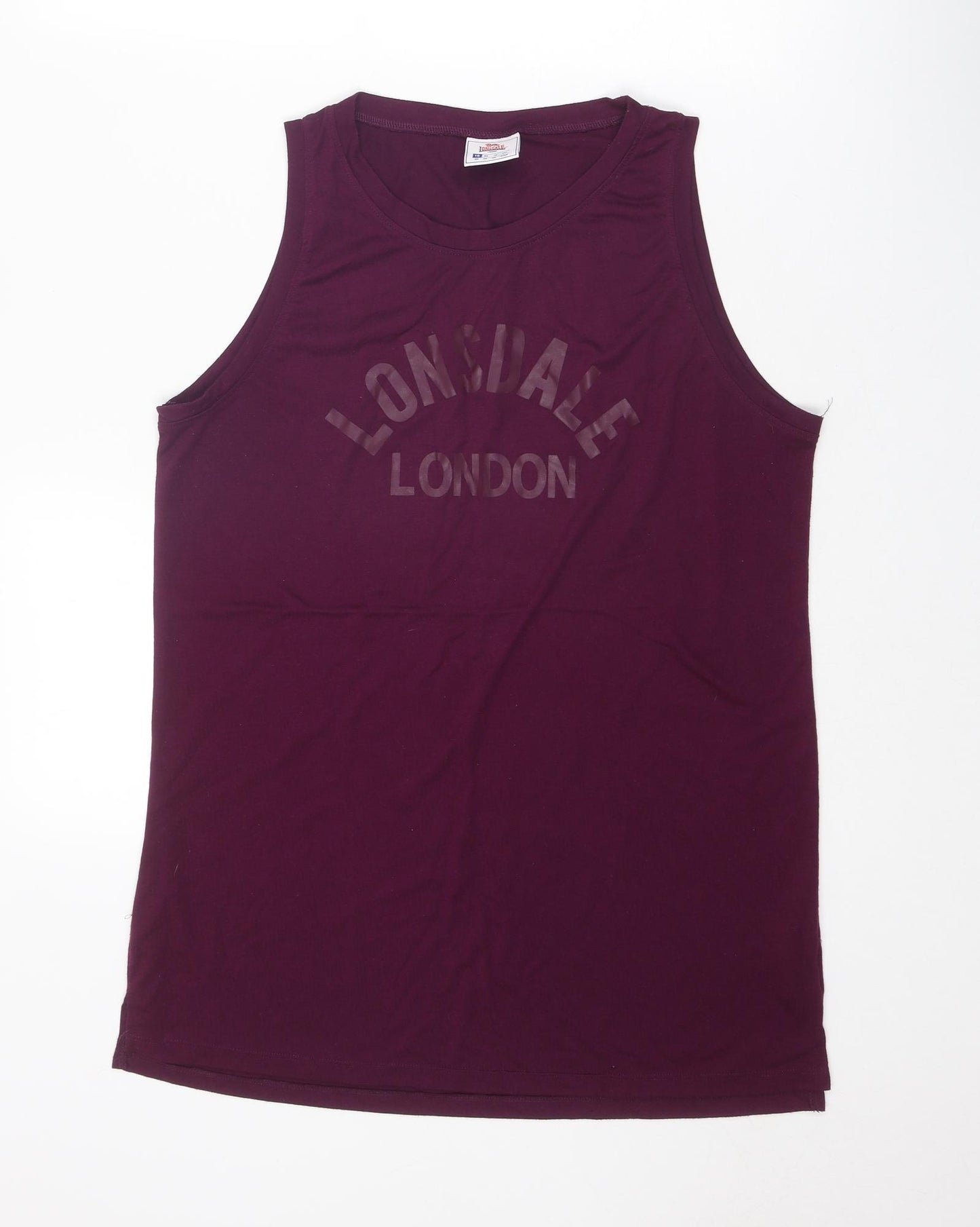 Lonsdale Womens Purple Polyester Pullover Tank Size 18 Boat Neck Pullover